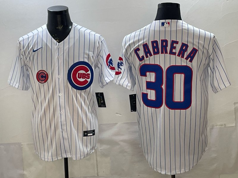 Men 2026 Chicago Cubs #30 Cabrera white Game Nike MLB Jersey 03007->chicago cubs->MLB Jersey